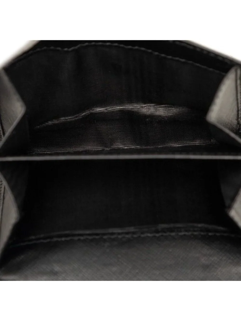 Prada Card Case Coin Purse Black Saffiano Leather